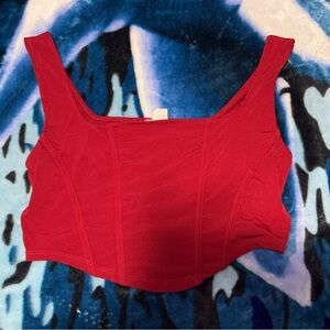 Cropped top shirt size X-Large wine color